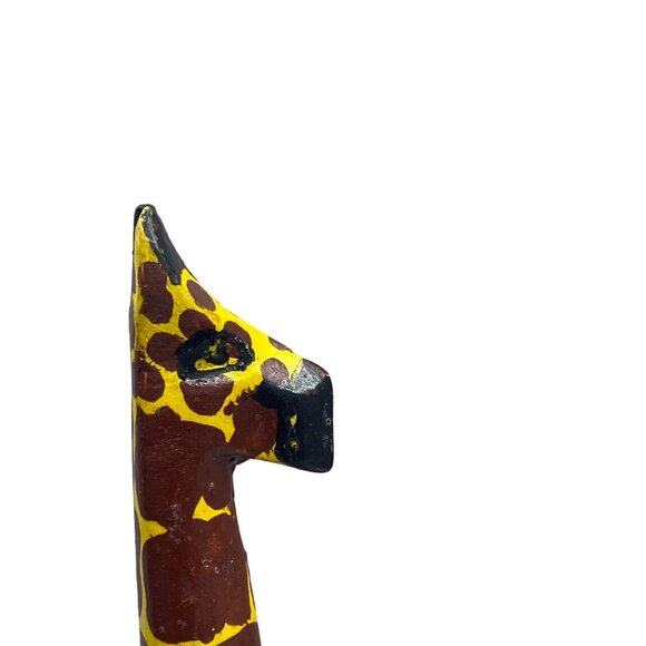 Africa Kenya Artisan Handmade Giraffe Calabash Gourd Maraca 13" Jacaranda Handle - Picture 3 of 6